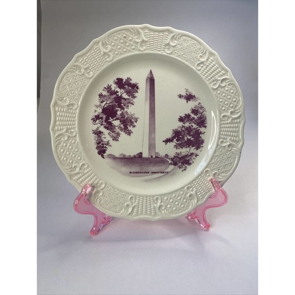 Washington Monument Collectable Plate by Delano Studios New York Beautiful - Picture 1 of 12